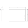 Mexen Rivel dulap baie pentru chiuvetă 60 cm, 1 sertar, canelat, grafit mat - 91A20-06047-1-BF66