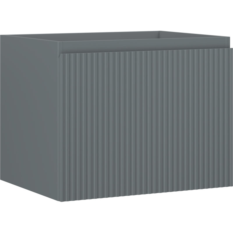 Mexen Rivel dulap baie pentru chiuvetă 60 cm, 1 sertar, canelat, grafit mat - 91A20-06047-1-BF66