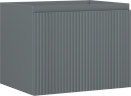 Mexen Rivel fürdőszobai szekrény mosdó alá, 60 cm, 1 fiókos, bordázott, grafit matt - 91A20-06047-1-BF66