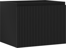 Mexen Rivel dulap baie sub chiuvetă 60 cm, 1 sertar, cu caneluri, negru mat - 91A20-06047-1-BF71