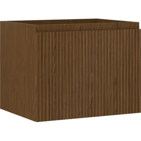 Mexen Rivel dulap de baie sub lavoar 60 cm, 1 sertar, cu nervuri, nuc - 91A20-06047-1-BF86