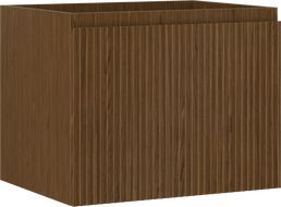 Mexen Rivel fürdőszobai mosdókagyló alatti szekrény 60 cm, 1 fiókos, bordázott, dió - 91A20-06047-1-BF86