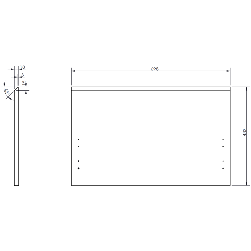 Mexen Rivel dulap bază lavoar 70 cm, 1 sertar, riflat, alb mat - 91A20-07047-1-BF01