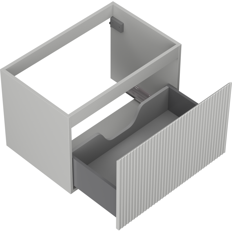 Mexen Rivel dulap baie sub chiuvetă 70 cm, 1 sertar, canelat, gri mat - 91A20-07047-1-BF62