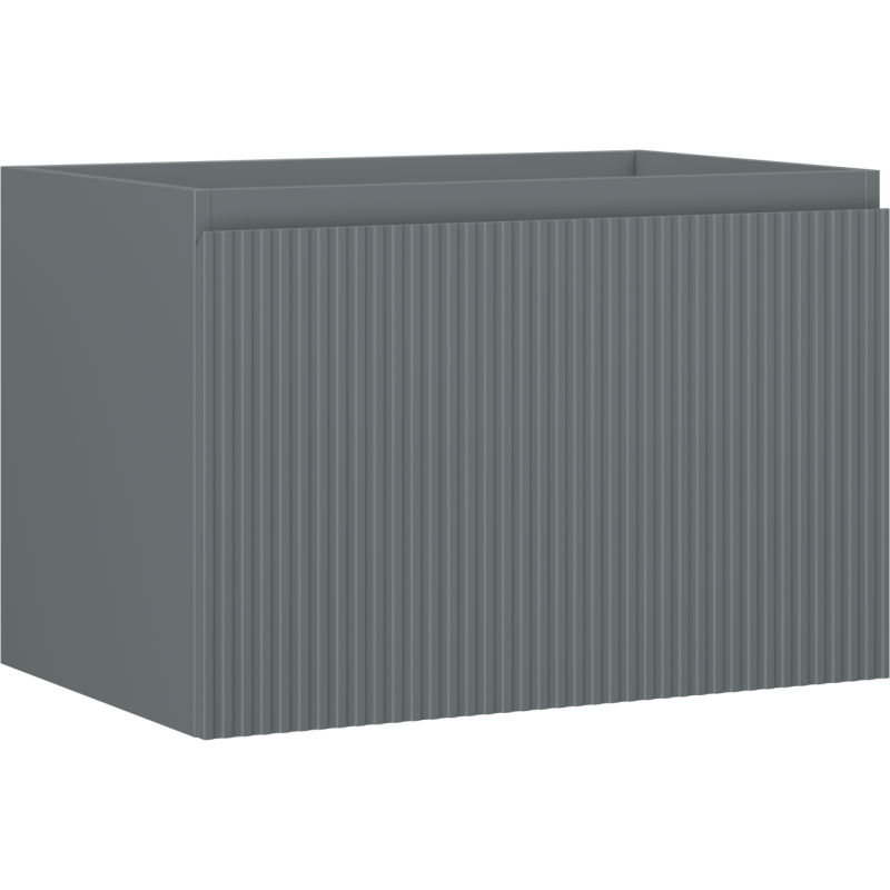 Mexen Rivel dulap de baie sub lavoar 70 cm, 1 sertar, canelat, grafit mat - 91A20-07047-1-BF66