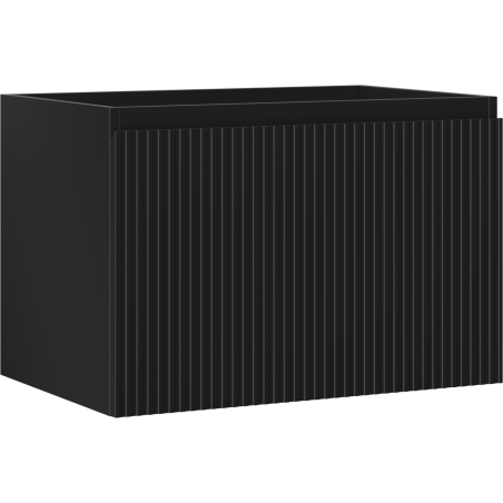 Mexen Rivel dulap baie sub lavoar 70 cm, 1 sertar, cu caneluri, negru mat - 91A20-07047-1-BF71