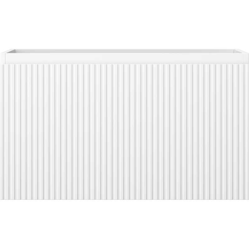 Mexen Rivel fürdőszobai mosdószekrény 80 cm, 1 fiók, bordázott, fehér matt - 91A20-08047-1-BF01