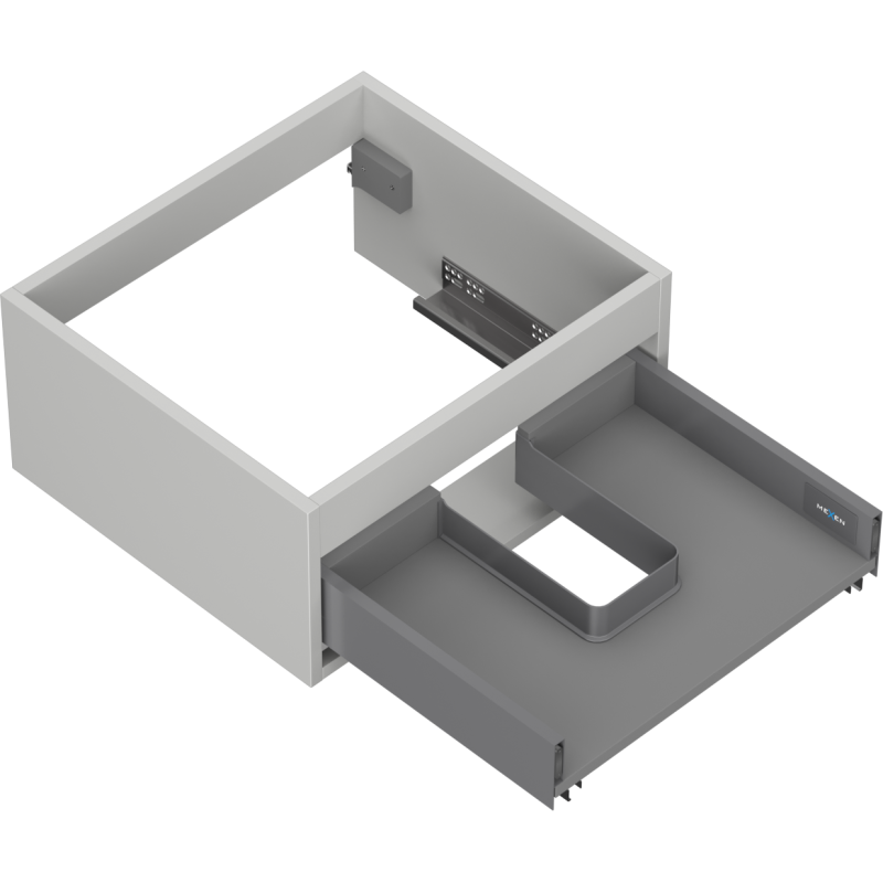 Mexen Box-A corp dulap sub chiuvetă 50 cm, 1 sertar, gri mat - 91AX0-0500-235-1-62