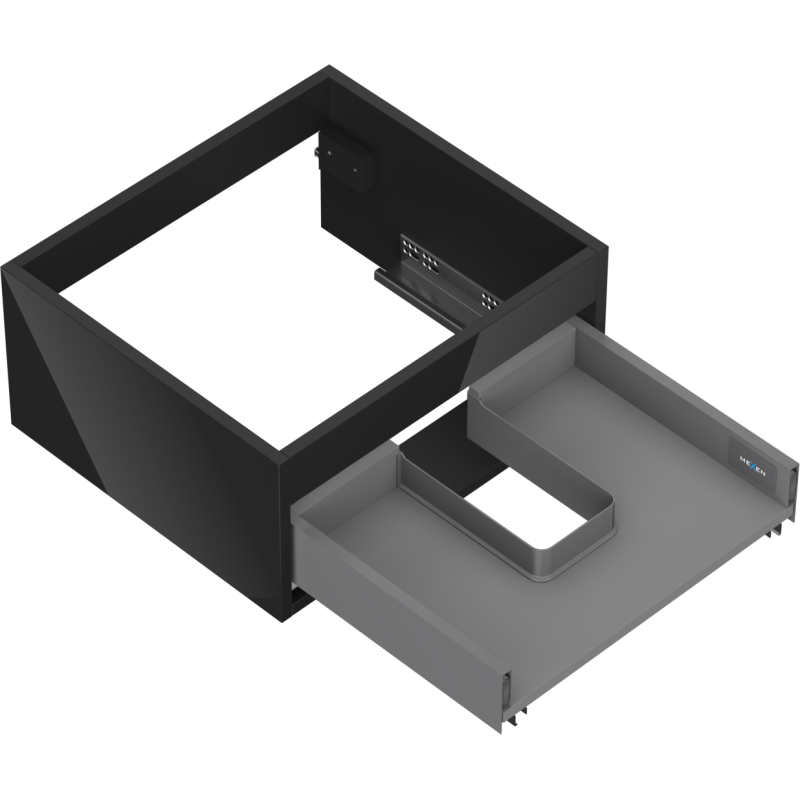 Mexen Box-A corp dulap sub chiuvetă 50 cm, 1 sertar, negru lucios - 91AX0-0500-235-1-70