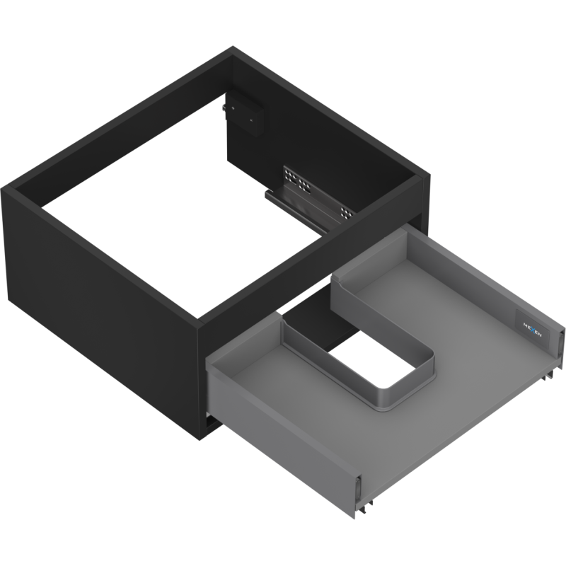 Mexen Box-A corp dulap de lavoar 50 cm, 1 sertar, negru mat - 91AX0-0500-235-1-71