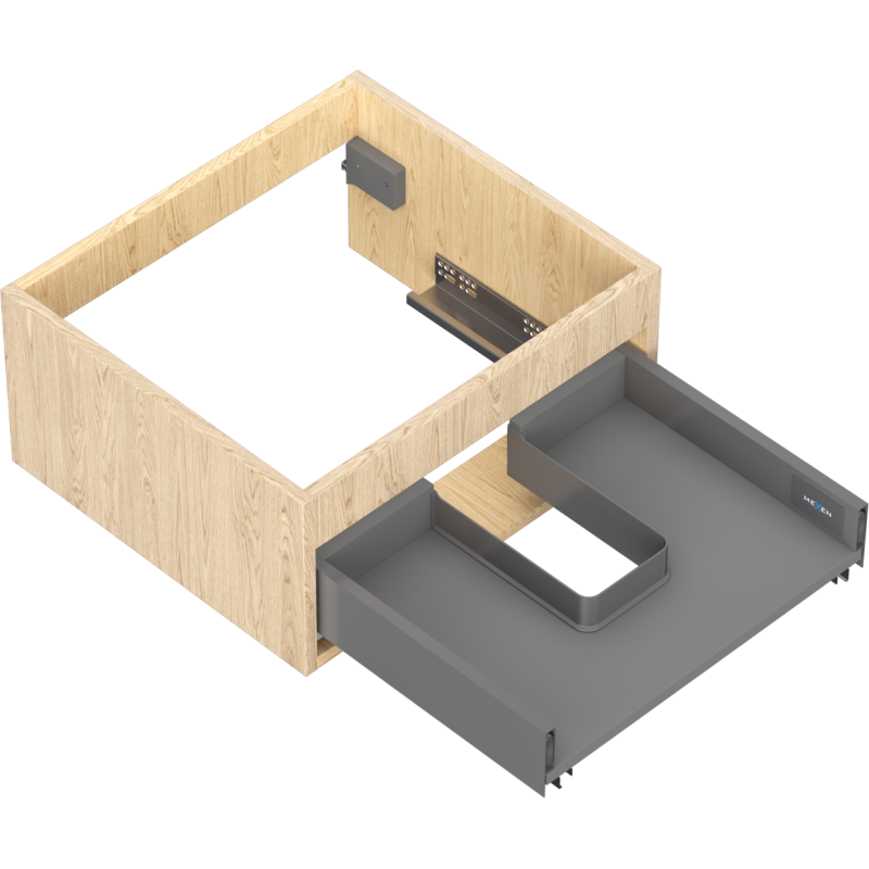 Mexen Box-A corpul dulapului pentru lavoar 50 cm, 1 sertar, stejar - 91AX0-0500-235-1-81