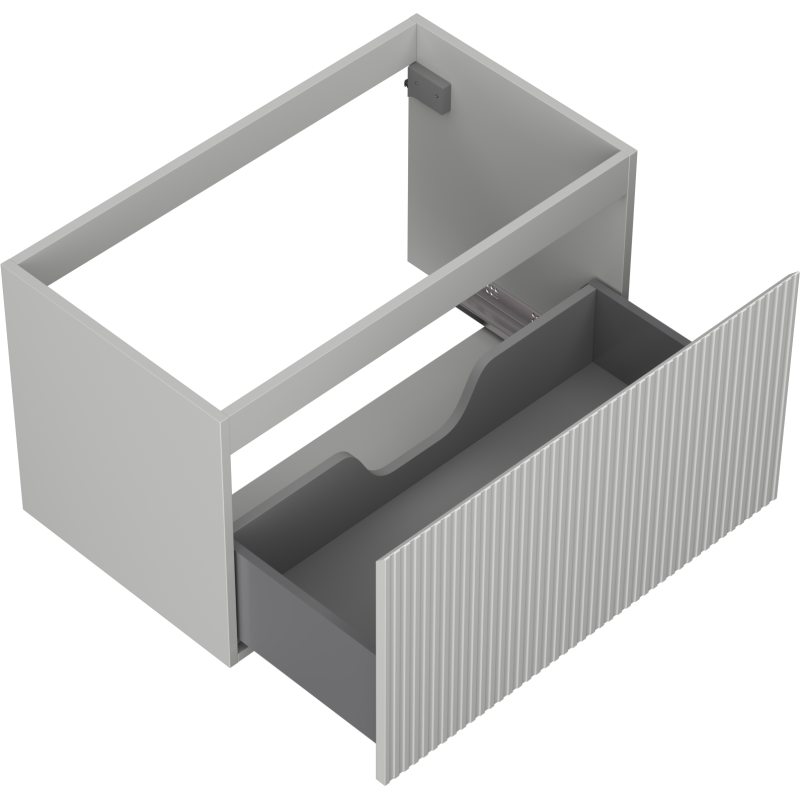 Mexen Rivel fürdőszobai mosdó alatti szekrény 80 cm, 1 fiók, bordázott, szürke matt - 91A20-08047-1-BF62