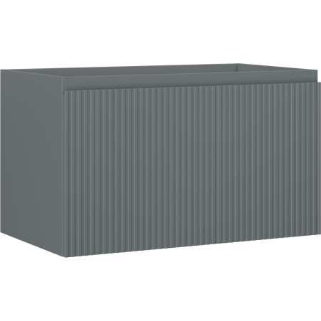 Mexen Rivel fürdőszobai szekrény mosdó alá 80 cm, 1 fiók, bordázott, grafit matt - 91A20-08047-1-BF66