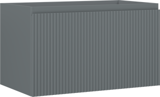 Mexen Rivel dulap de baie sub chiuvetă 80 cm, 1 sertar, canelat, grafit mat - 91A20-08047-1-BF66