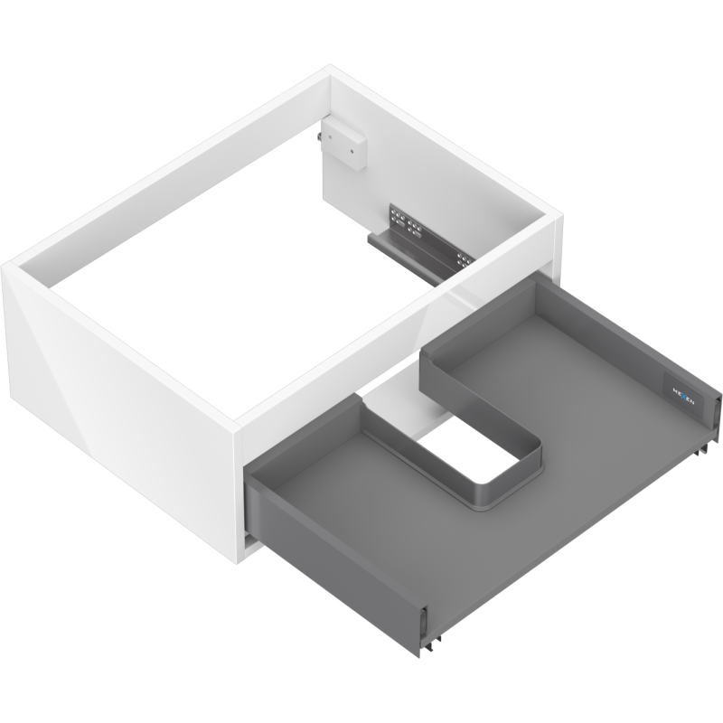 Mexen Box-A mosdószekrény test 60 cm, 1 fiók, fehér fényes - 91AX0-0600-235-1-00