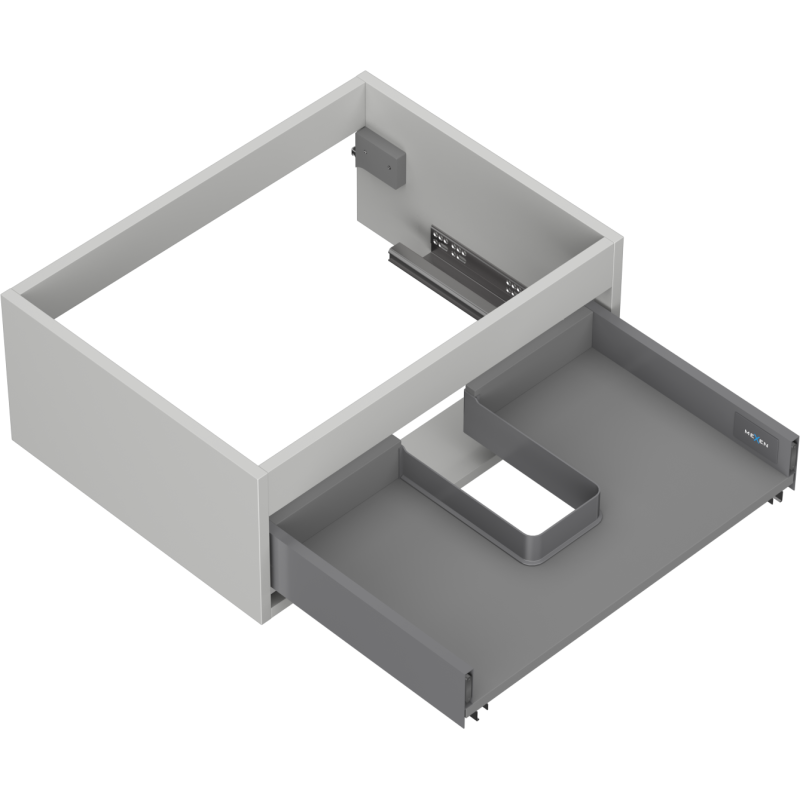 Mexen Box-A corp dulap sub chiuvetă 60 cm, 1 sertar, gri mat - 91AX0-0600-235-1-62