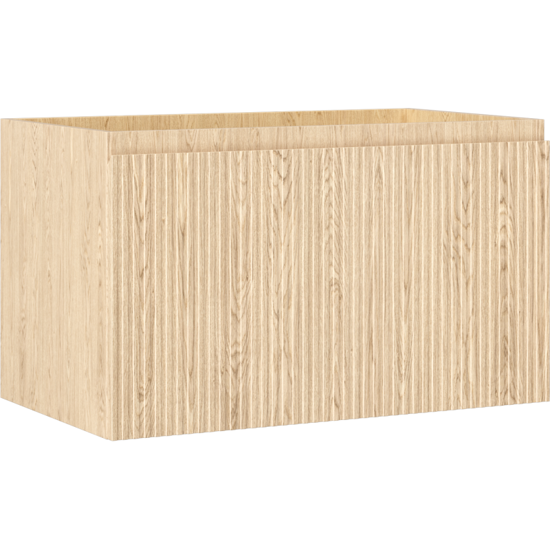 Mexen Rivel dulap de baie sub lavoar 80 cm, 1 sertar, canelat, stejar - 91A20-08047-1-BF81