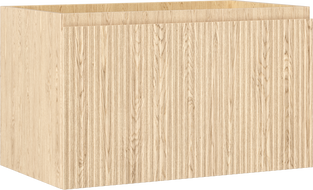 Mexen Rivel 80 cm-es fürdőszobai mosdószekrény, 1 fiók, bordázott, tölgy - 91A20-08047-1-BF81