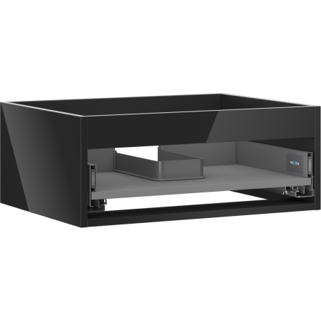Mexen Box-A mosdószekrény korpus 60 cm, 1 fiók, fekete fényes - 91AX0-0600-235-1-70