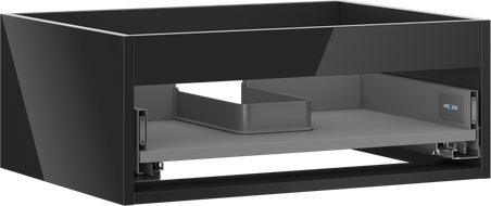 Mexen Box-A mosdószekrény korpus 60 cm, 1 fiók, fekete fényes - 91AX0-0600-235-1-70