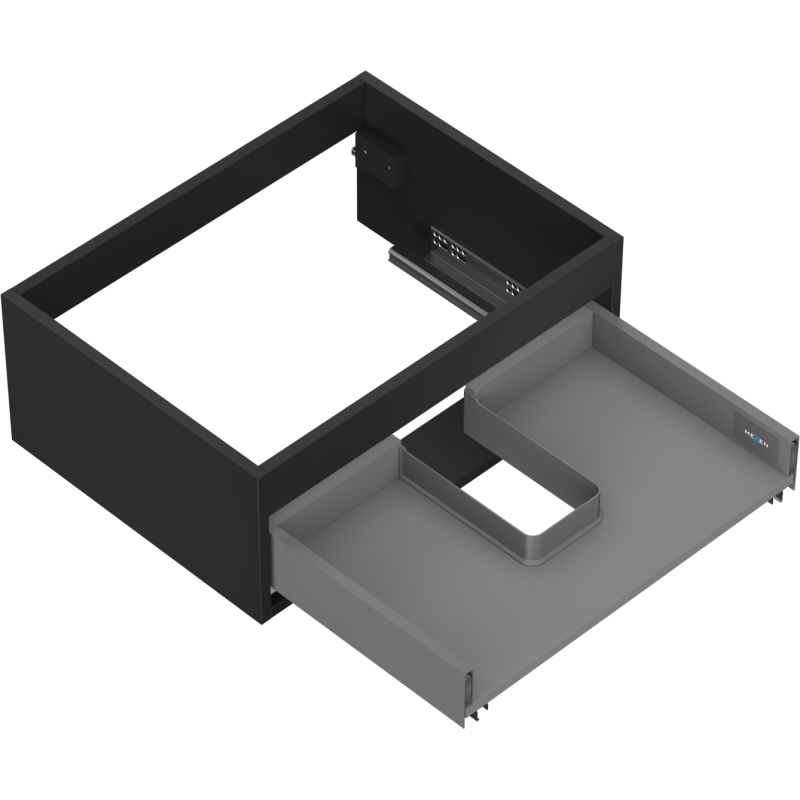 Mexen Box-A 60 cm-es mosdó alatti szekrény test, 1 fiók, fekete matt - 91AX0-0600-235-1-71
