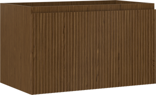 Mexen Rivel dulap de baie sub chiuvetă 80 cm, 1 sertar, riflat, nuc - 91A20-08047-1-BF86