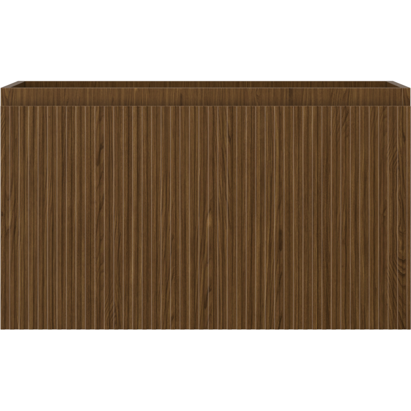 Mexen Rivel fürdőszobai mosdószekrény 80 cm, 1 fiók, bordázott, dió - 91A20-08047-1-BF86