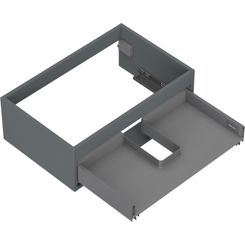 Mexen Box-A mosdószekrény korpus 70 cm, 1 fiók, grafit matt - 91AX0-0700-235-1-66