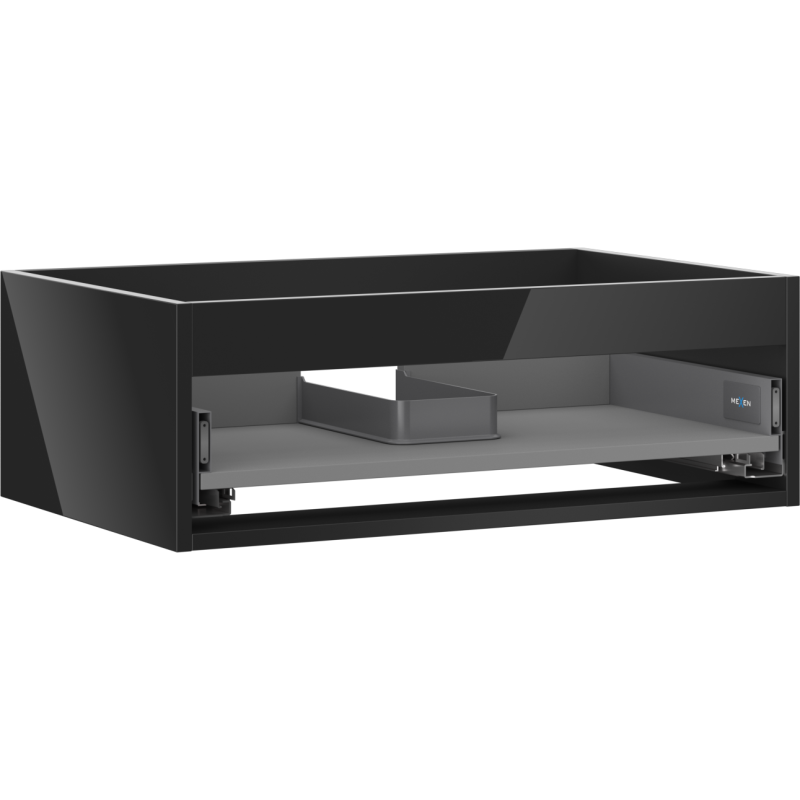 Mexen Box-A bază de dulap pentru chiuvetă 70 cm, 1 sertar, negru lucios - 91AX0-0700-235-1-70