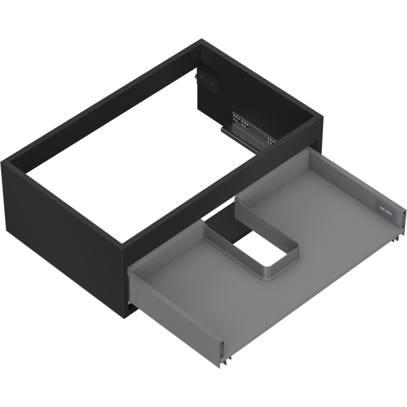 Mexen Box-A corp dulap lavoar 70 cm, 1 sertar, negru mat - 91AX0-0700-235-1-71
