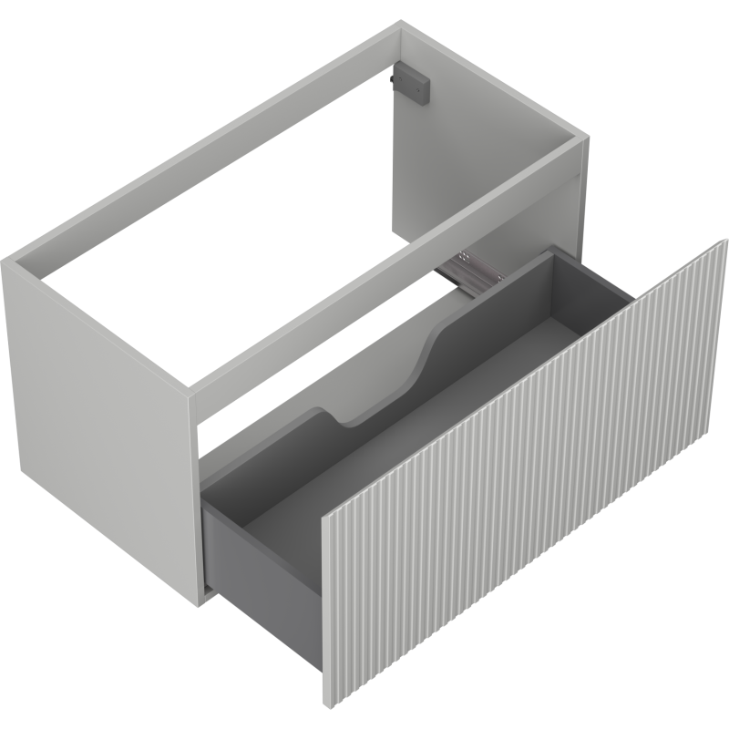 Mexen Rivel dulap baie sub lavoar 90 cm, 1 sertar, ripsat, gri mat - 91A20-09047-1-BF62