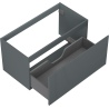 Mexen Rivel dulap baie sub lavoar 90 cm, 1 sertar, riflat, gri mat - 91A20-09047-1-BF66