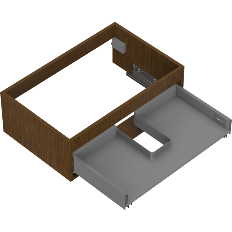 Mexen Box-A mosdó alatti szekrény korpus, 70 cm, 1 fiók, dió - 91AX0-0700-235-1-86