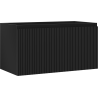 Mexen Rivel dulap de baie sub lavoar 90 cm, 1 sertar, striat, negru mat - 91A20-09047-1-BF71