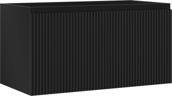 Mexen Rivel fürdőszobai mosdószekrény 90 cm, 1 fiók, bordázott, fekete matt - 91A20-09047-1-BF71