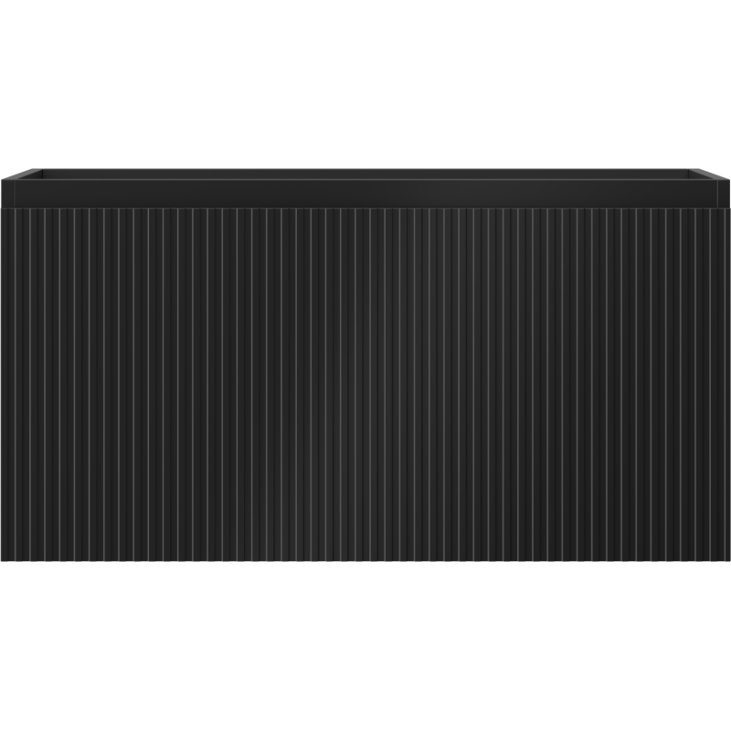 Mexen Rivel dulap baie sub lavoar 90 cm, 1 sertar, canelat, negru mat - 91A20-09047-1-BF71