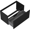 Mexen Rivel dulap baie sub lavoar 90 cm, 1 sertar, canelat, negru mat - 91A20-09047-1-BF71