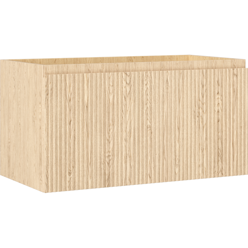 Mexen Rivel dulap baie pentru lavoar 90 cm, 1 sertar, cu caneluri, stejar - 91A20-09047-1-BF81