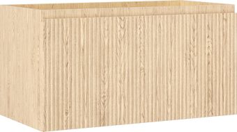 Mexen Rivel fürdőszobai szekrény mosdó alá, 90 cm, 1 fiók, bordázott, tölgy - 91A20-09047-1-BF81