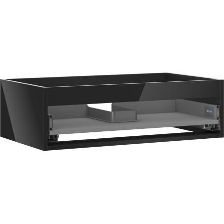 Mexen Box-A mosdó alatti szekrény korpusza 80 cm, 1 fiók, fekete fényes - 91AX0-0800-235-1-70