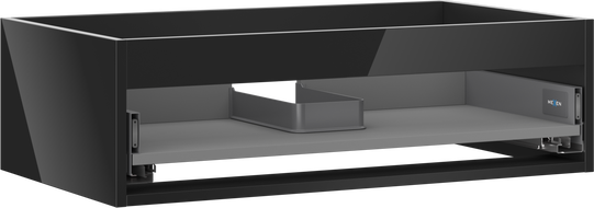 Mexen Box-A mosdó alatti szekrény korpusza 80 cm, 1 fiók, fekete fényes - 91AX0-0800-235-1-70