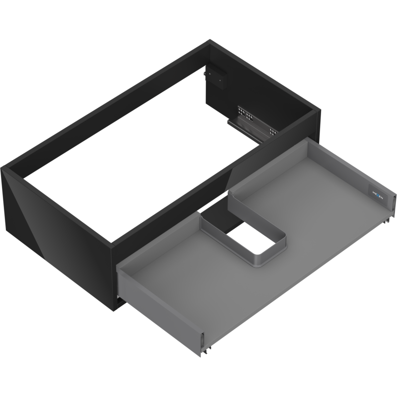 Mexen Box-A corp dulap sub chiuvetă 80 cm, 1 sertar, negru lucios - 91AX0-0800-235-1-70