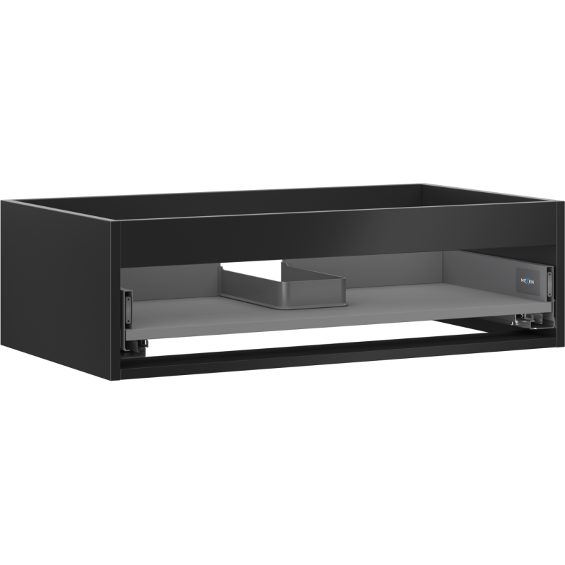 Mexen Box-A mosdószekrény korpus, 80 cm, 1 fiók, fekete matt - 91AX0-0800-235-1-71