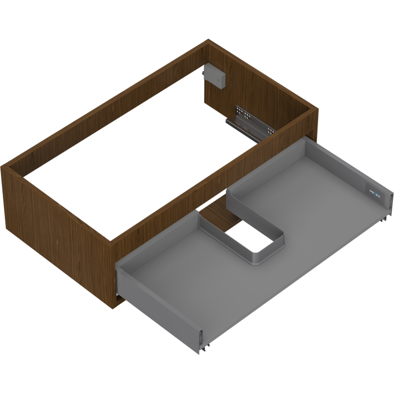 Mexen Box-A mosdószekrény test 80 cm, 1 fiók, dió - 91AX0-0800-235-1-86