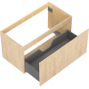 Mexen Rivel dulap baie sub lavoar 90 cm, 1 sertar, canelat, stejar - 91A20-09047-1-BF81