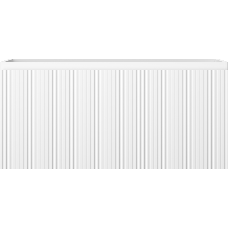 Mexen Rivel dulap de baie sub lavoar 100 cm, 1 sertar, canelat, alb mat - 91A20-10047-1-BF01