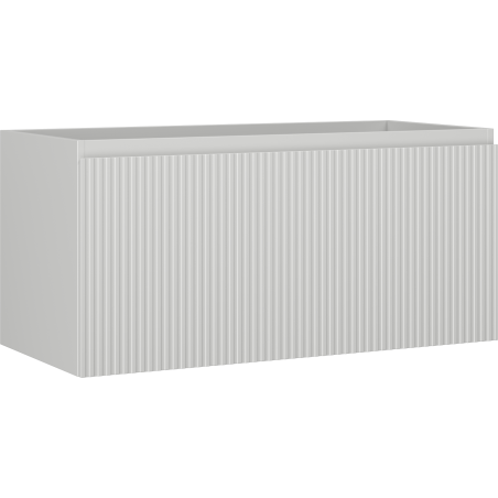 Mexen Rivel dulap baie pentru lavoar 100 cm, 1 sertar, riflat, gri mat - 91A20-10047-1-BF62