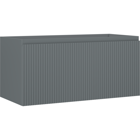 Dulap Mexen Rivel pentru baie sub lavoar 100 cm, 1 sertar, striat, grafit mat - 91A20-10047-1-BF66