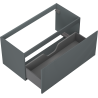 Dulap Mexen Rivel pentru baie sub lavoar 100 cm, 1 sertar, striat, grafit mat - 91A20-10047-1-BF66