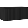 Mexen Rivel dulap baie sub lavoar 100 cm, 1 sertar, canelat, negru mat - 91A20-10047-1-BF71